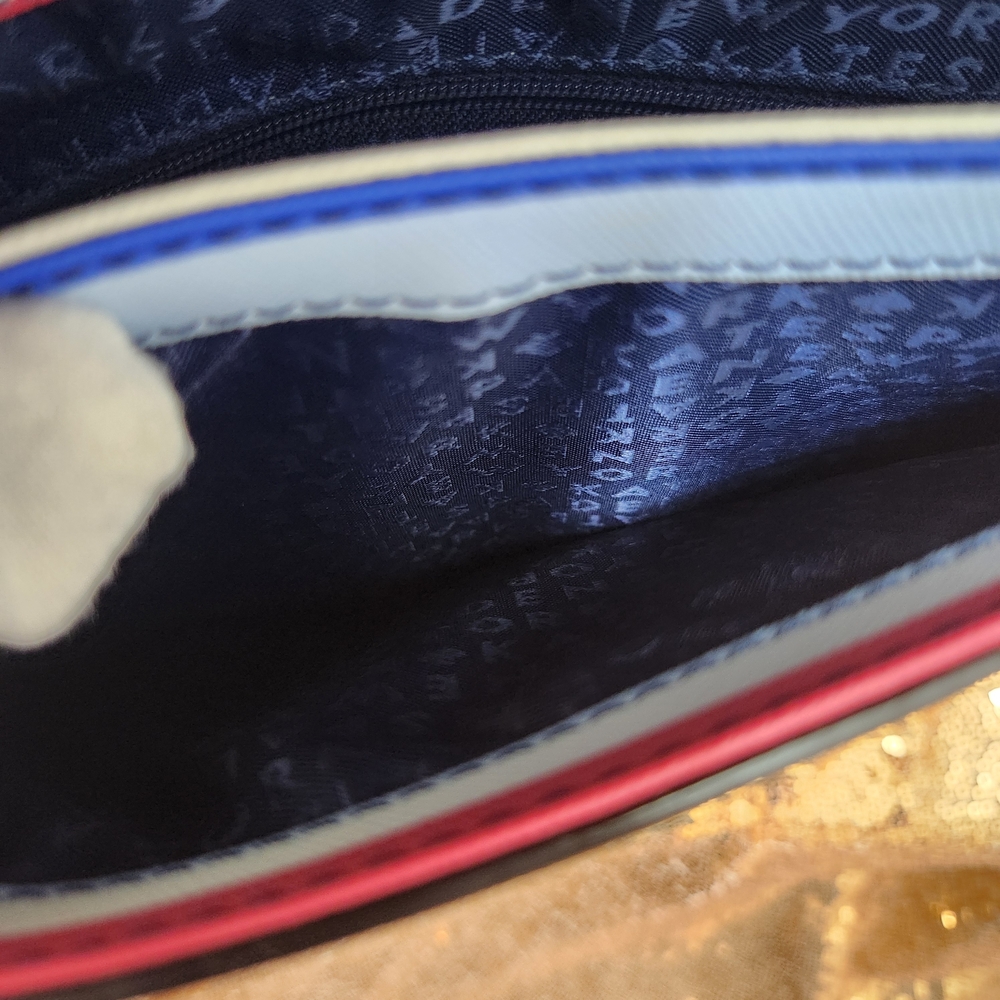 Kate Spade Blue, White and Red Stripes Flap Crossbody Bag - Picture 7 of 9